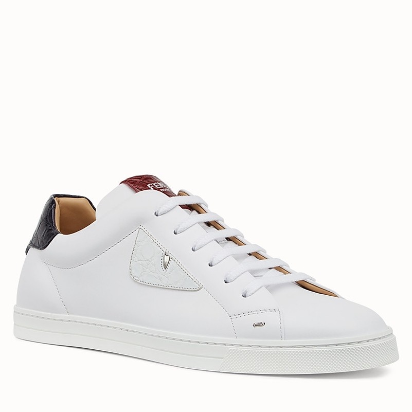 F**di white low-tops bag bugs eye sneakers