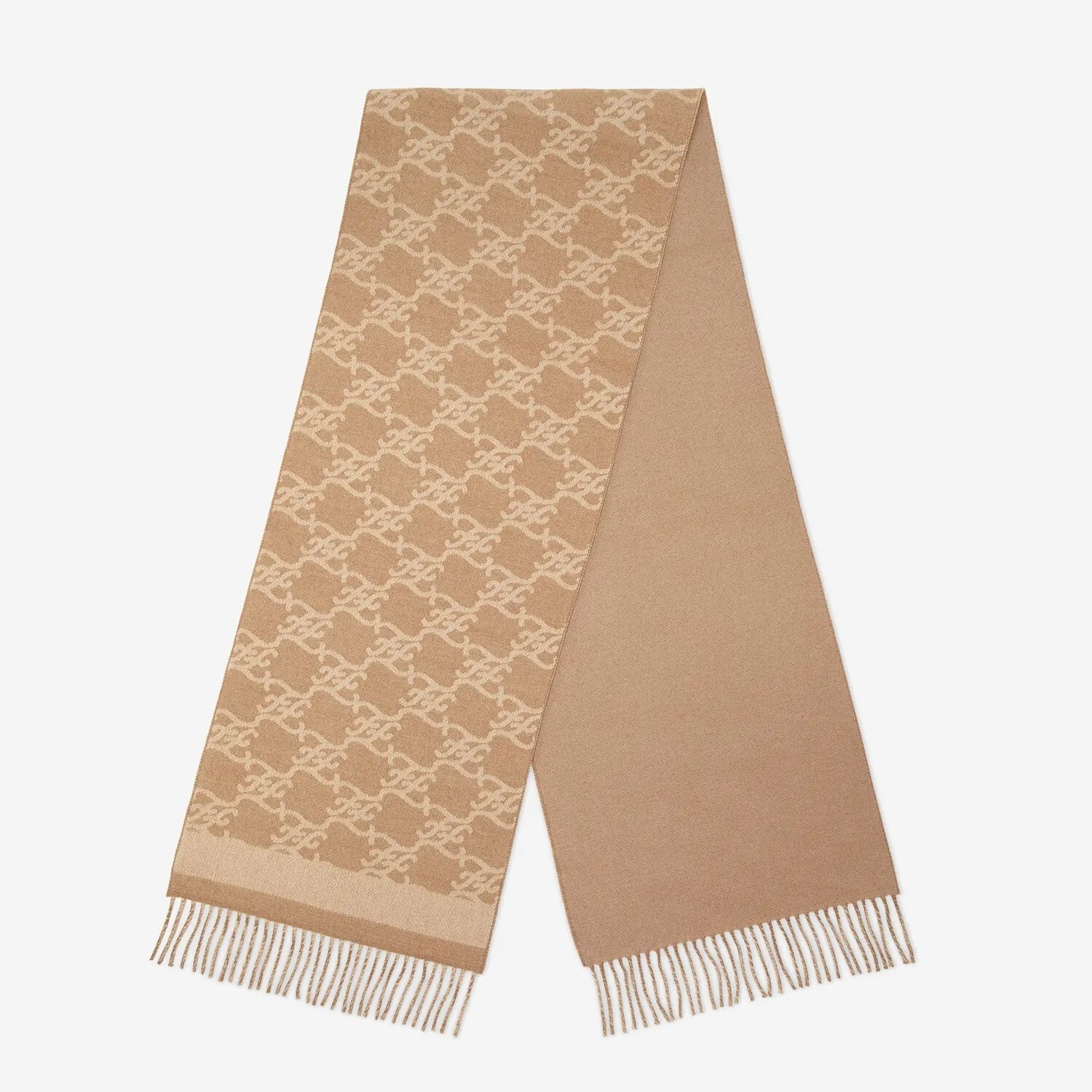 F**di karl scarf in beige wool and cashmere