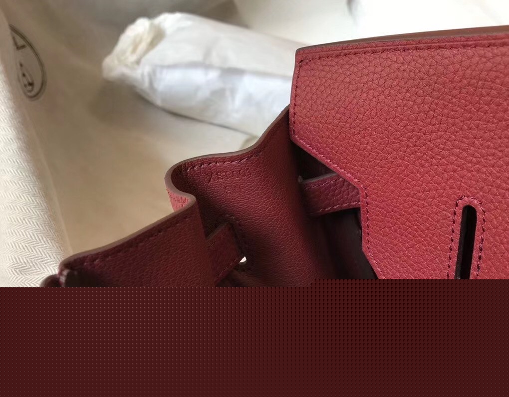 H**mes birkin 35cm bag in bordeaux clemence leather