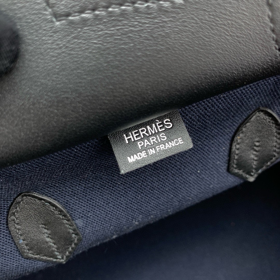 H**mes cargo birkin 35cm limited-edition bag in navy blue canvas