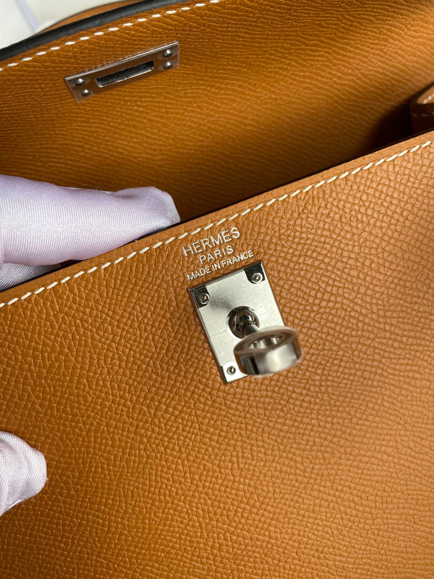 H**mes kelly sellier 25 handmade bag in toffee epsom calfskin