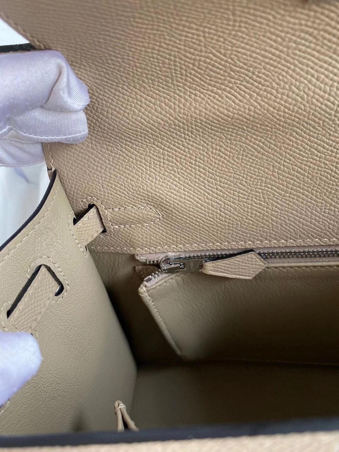 H**mes kelly sellier 25 handmade bag in trench epsom calfskin