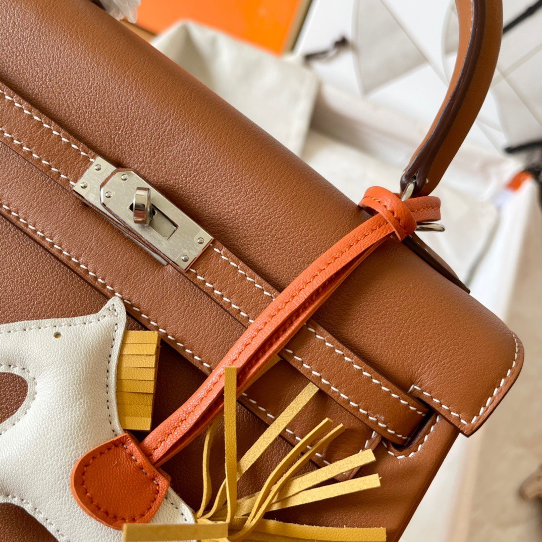 H**mes kelly retourne 25 handmade bag in gold swift calfskin