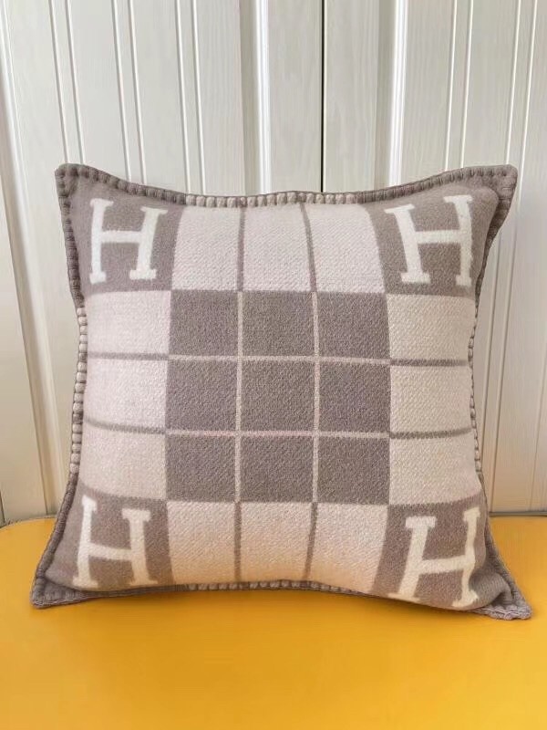 H**mes beige small avalon iii pillow