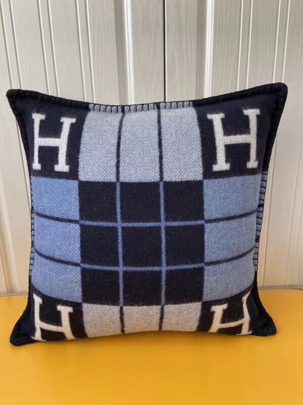 H**mes blue small avalon iii pillow