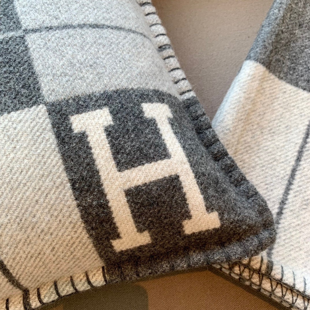 H**mes grey small avalon iii pillow cover