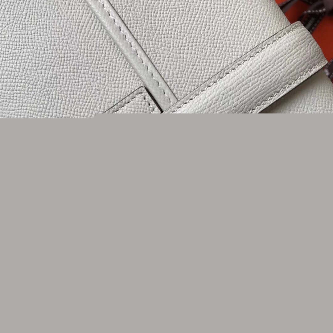H**mes jige elan 29 clutch bag in white epsom leather