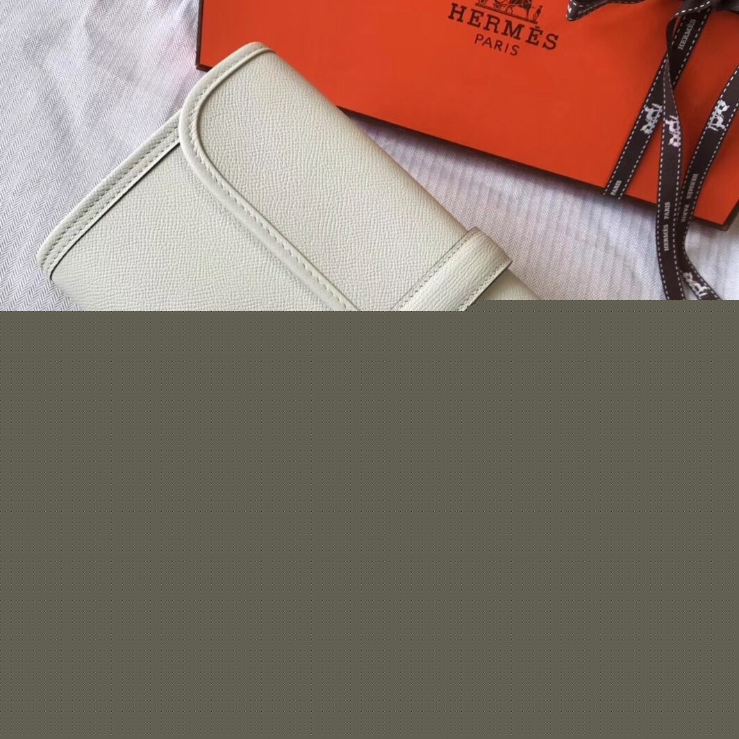 H**mes jige elan 29 clutch bag in white epsom leather