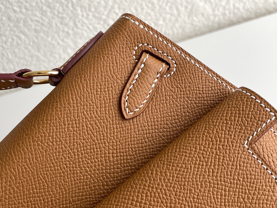 H**mes kelly en desordre 20 handmade bag in gold epsom calfskin