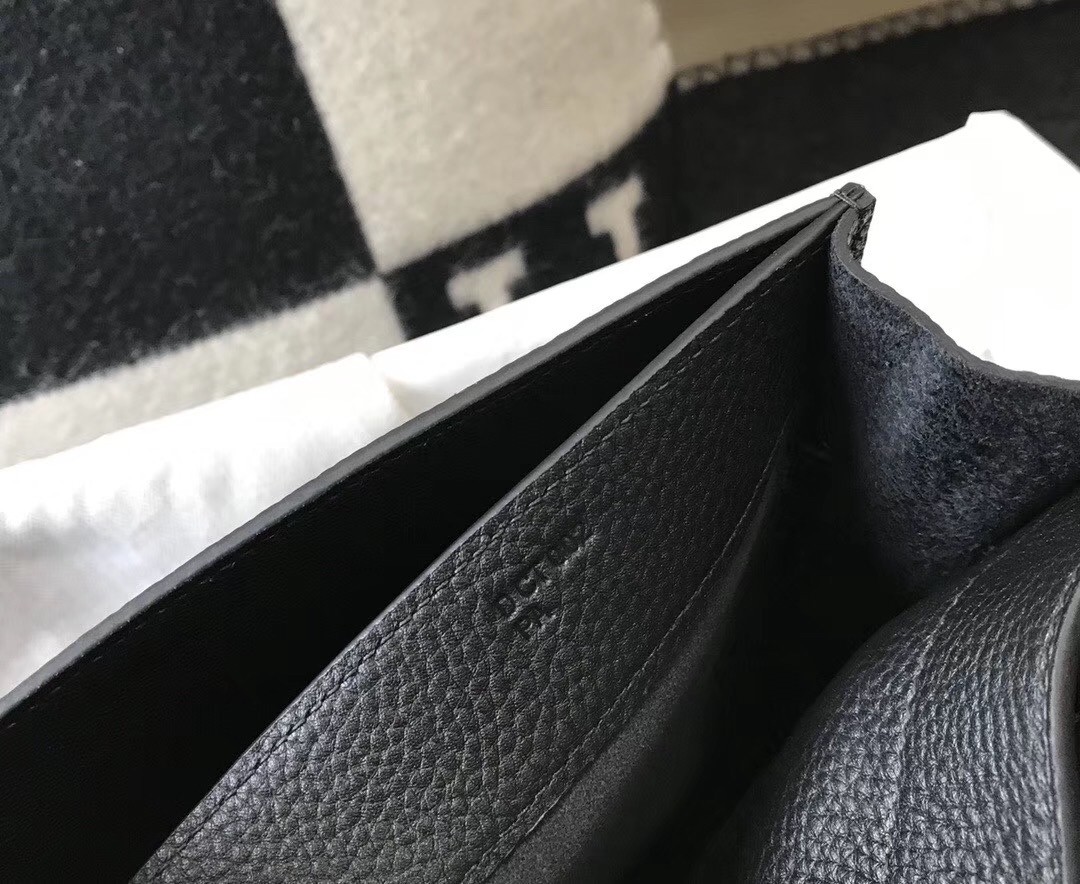 H**mes kelly depeche 34 briefcase in black calfskin