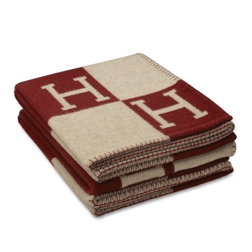 H**mes avalon blanket in fuchsia wool and cashmere