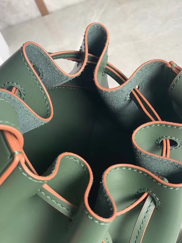 L0ew* small balloon bucket bag in khaki calfskin