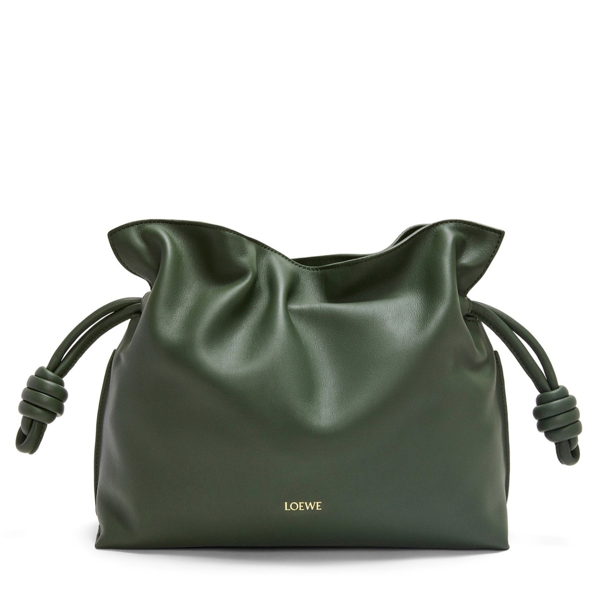 L0ew* flamenco clutch bag in bottle green nappa calfskin