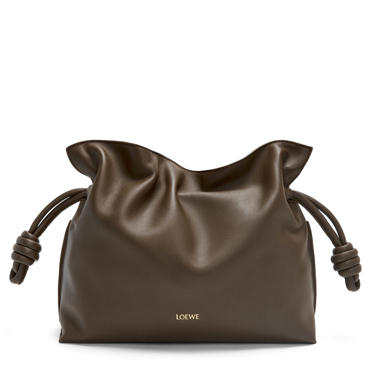 L0ew* flamenco clutch bag in chocolate nappa calfskin