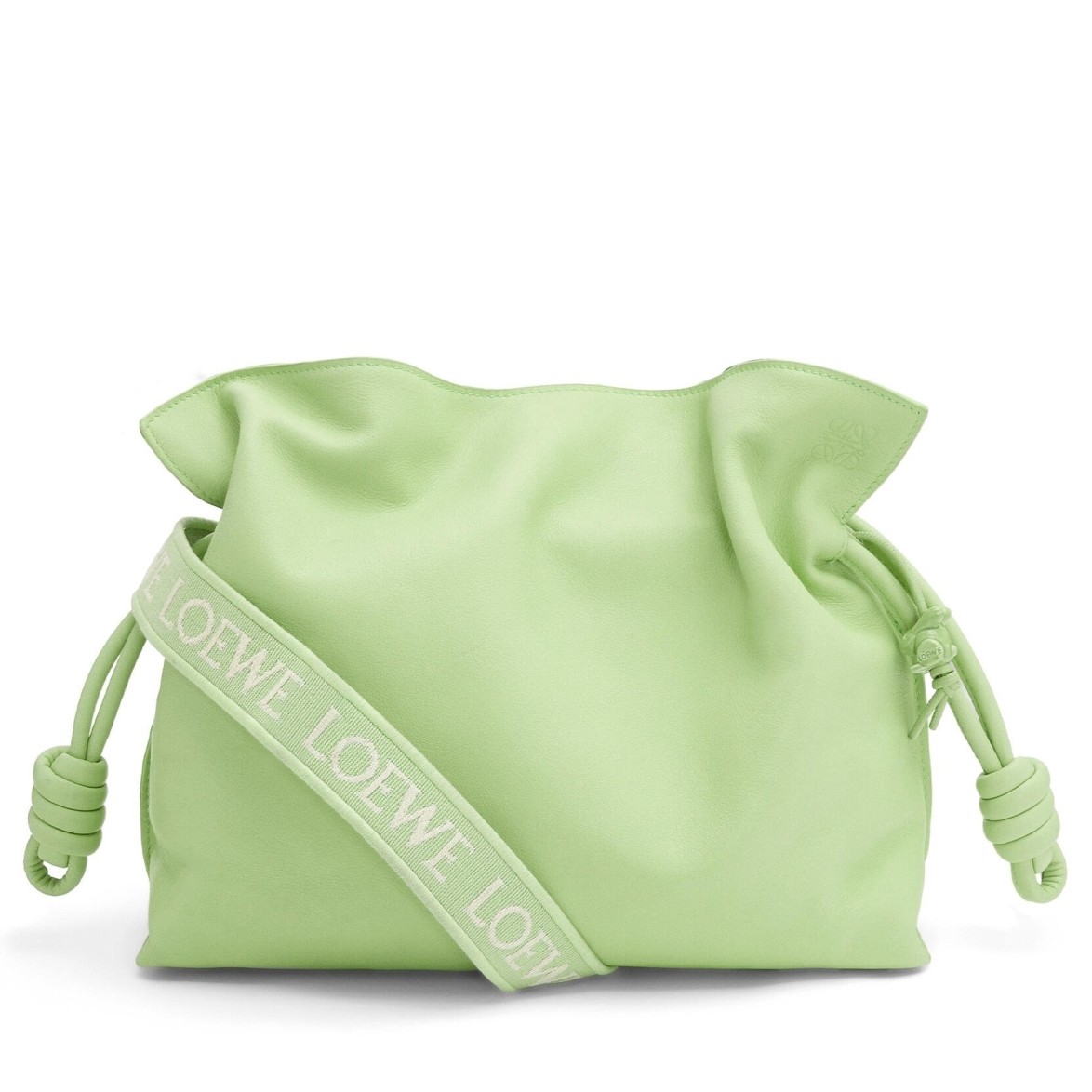 L0ew* flamenco clutch bag in lime green leather