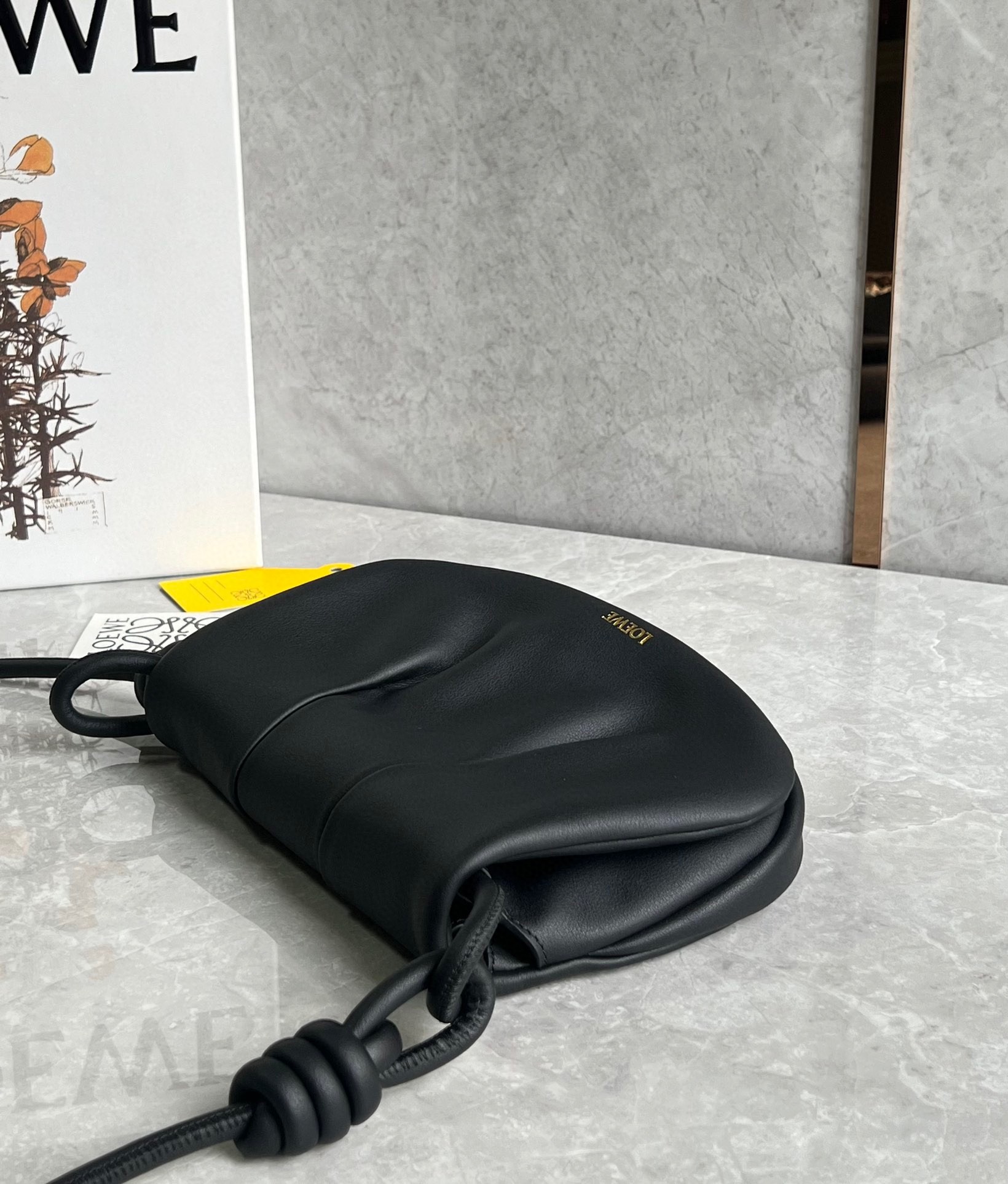 L0ew* paseo satchel bag in black nappa leather