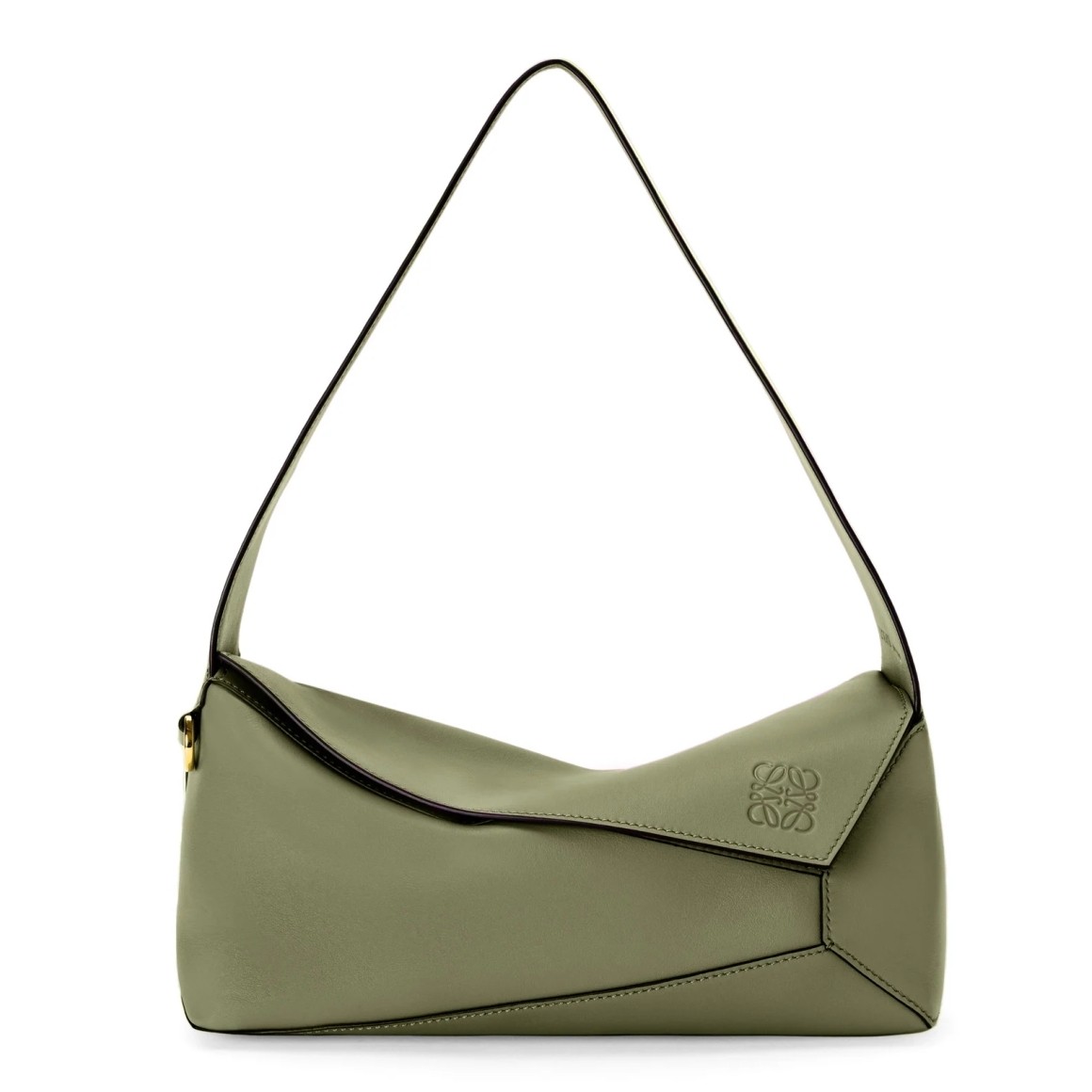 L0ew* puzzle hobo bag in green nappa calfskin