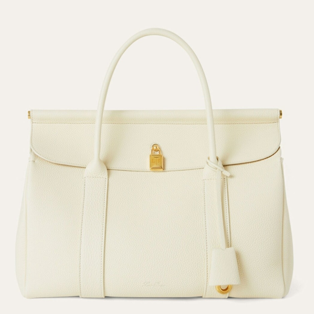 L**o p*ana loom l32 bag in white grained leather