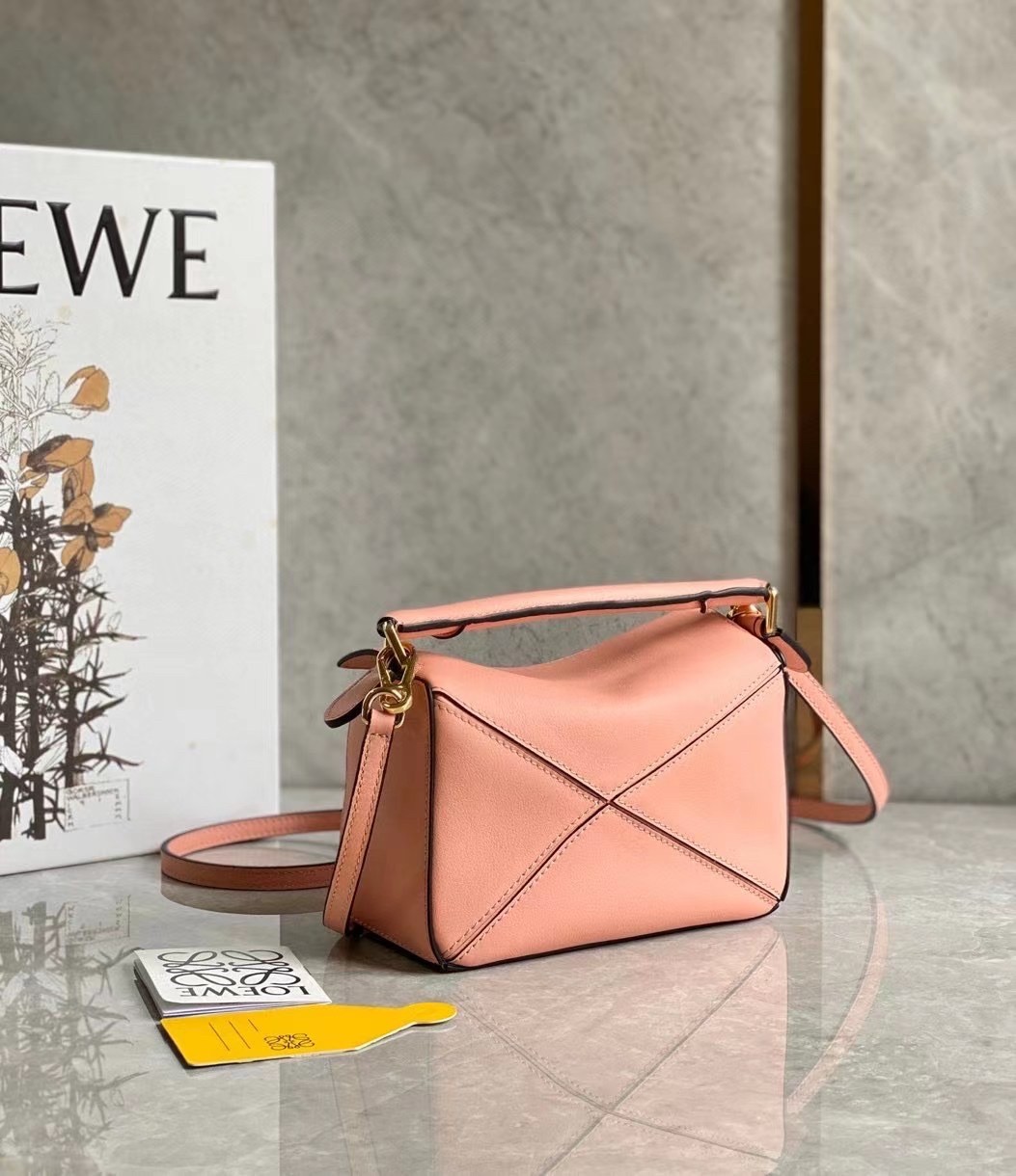 L0ew* puzzle mini bag in blossom calfskin leather