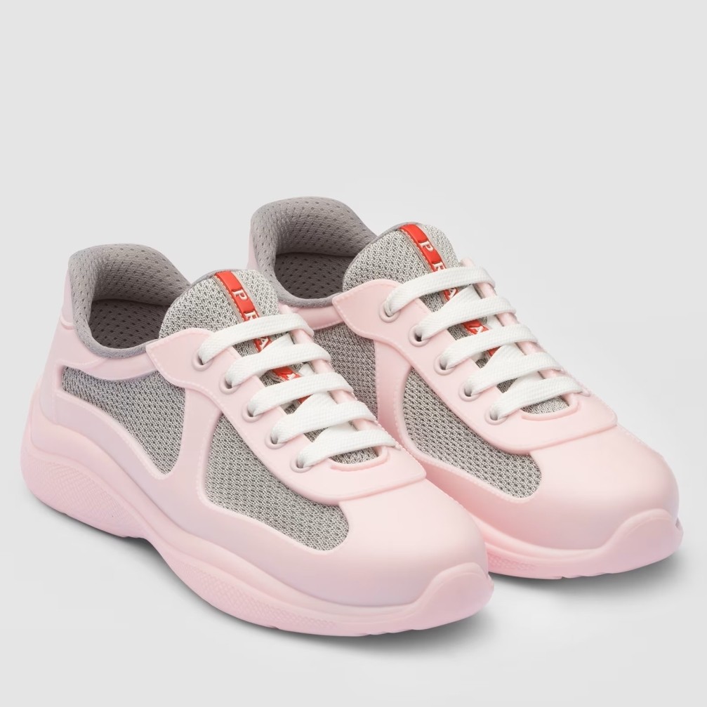 Pra*a america''s cup sneakers in pink rubber and bike fabric