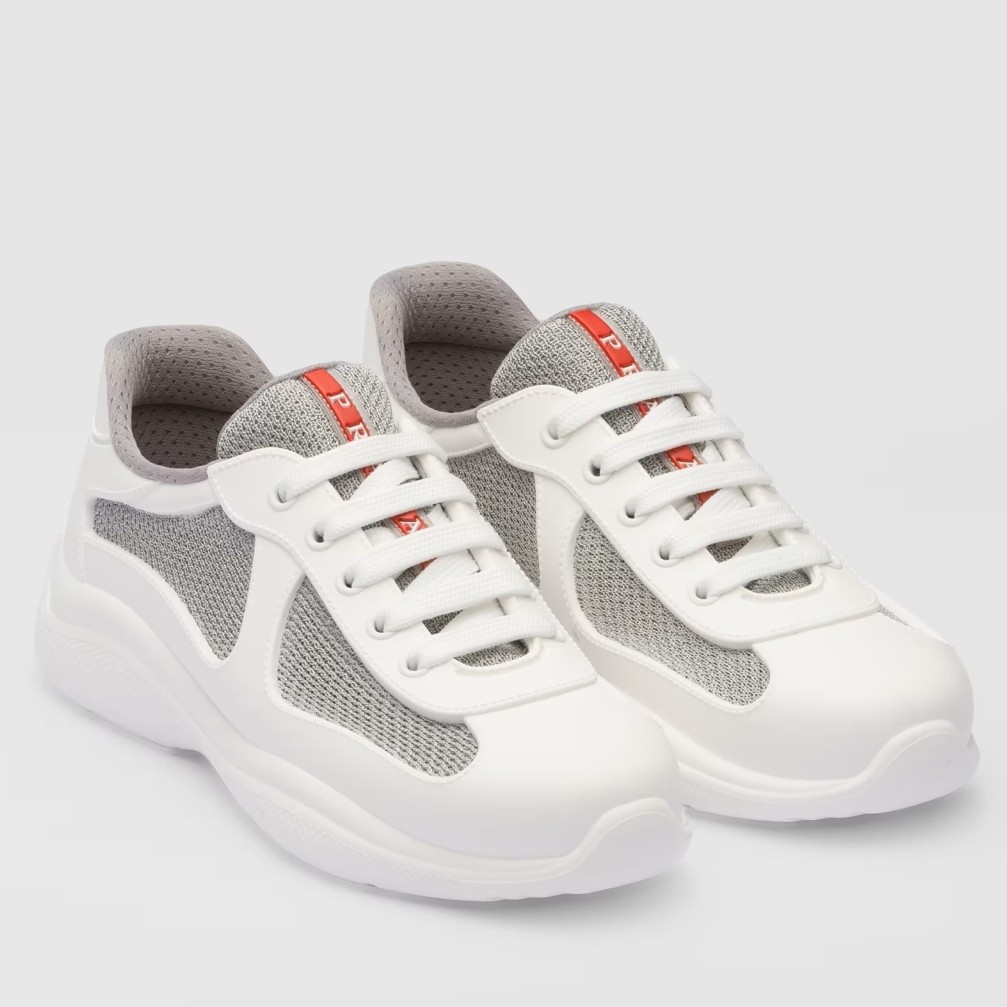 Pra*a america''s cup sneakers in white rubber and bike fabric