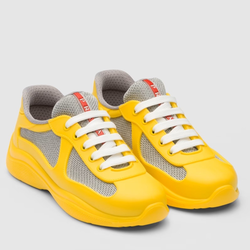 Pra*a america''s cup sneakers in yellow rubber and bike fabric
