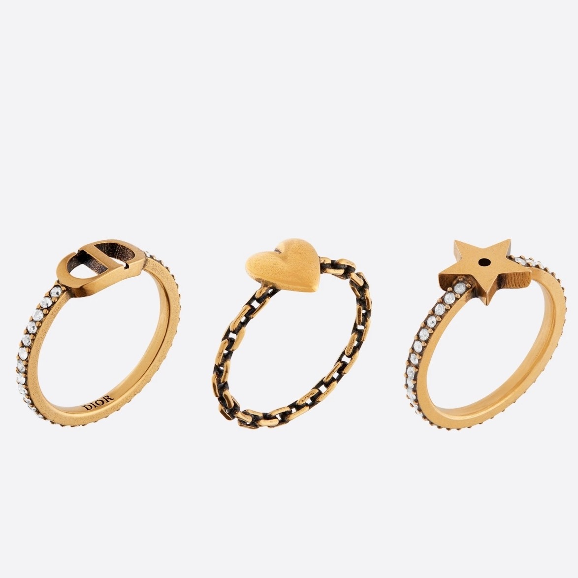D*or lucky cd set of three rings s size