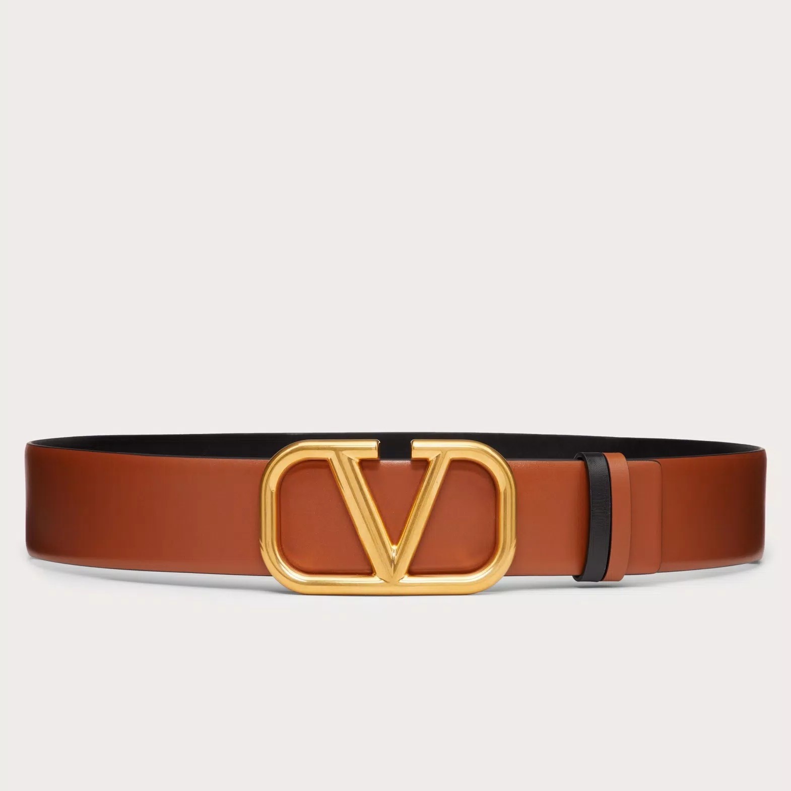 Va1e*ntin0 vlogo reversible belt 40mm in brown and black calfskin