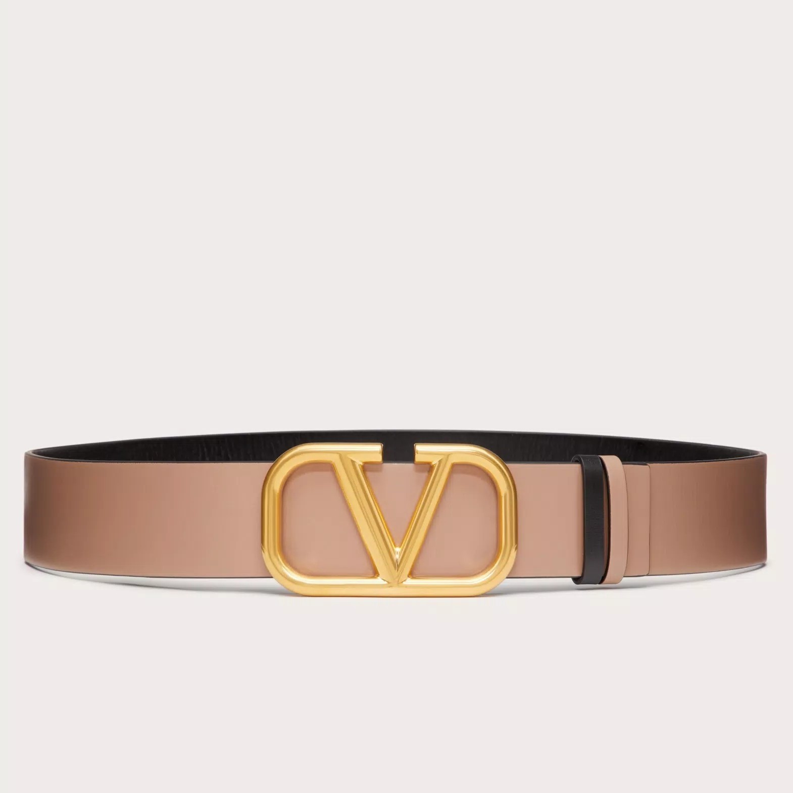 Va1e*ntin0 vlogo reversible belt 40mm in beige and black calfskin