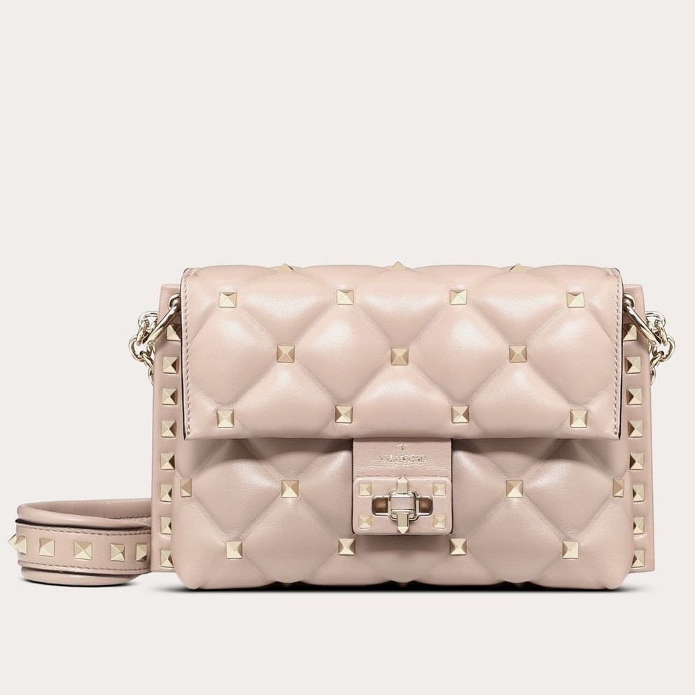 Va1e*ntin0 small candystud crossbody bag in poudre lambskin
