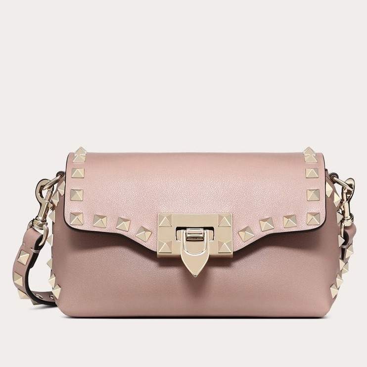 Va1e*ntin0 mini rockstud crossbody bag in poudre calfskin