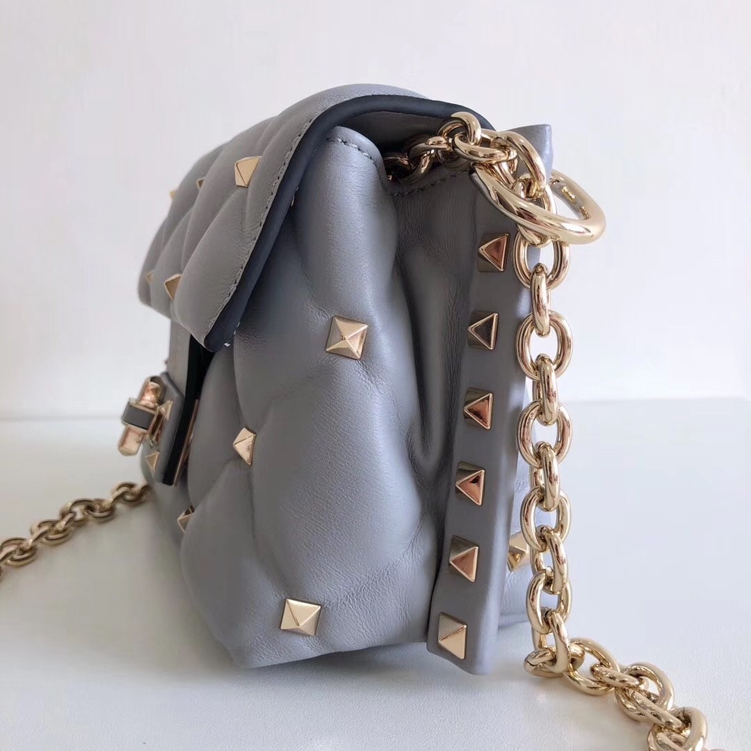 Va1e*ntin0 mini candystud crossbody bag in pale blue lambskin