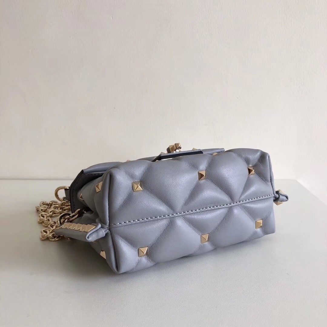 Va1e*ntin0 mini candystud crossbody bag in pale blue lambskin