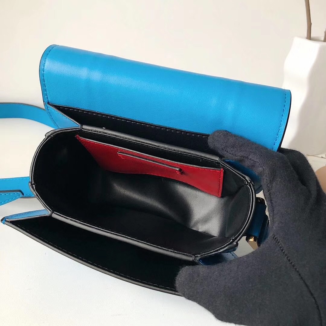 Va1e*ntin0 small s*pervee crossbody bag in neon blue leather