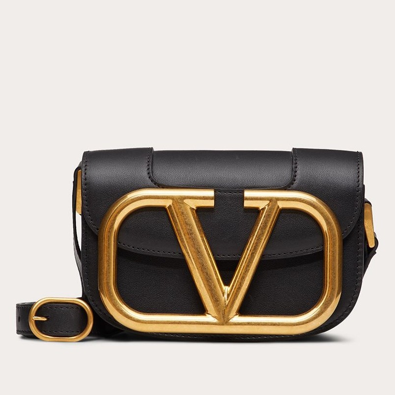 Va1e*ntin0 small s*pervee crossbody bag in black leather