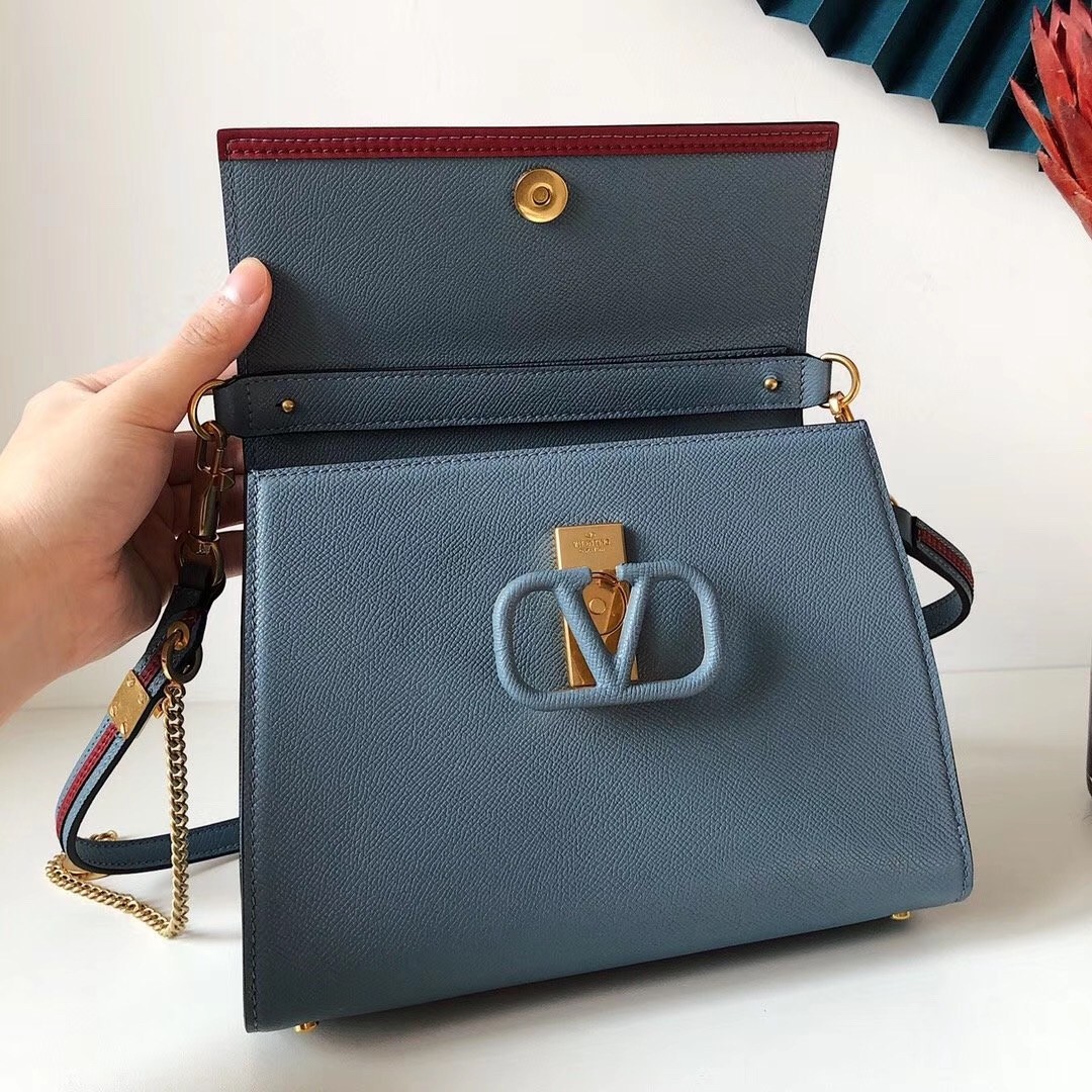 Va1e*ntin0 small vsling handbag in amadeus grainy calfskin