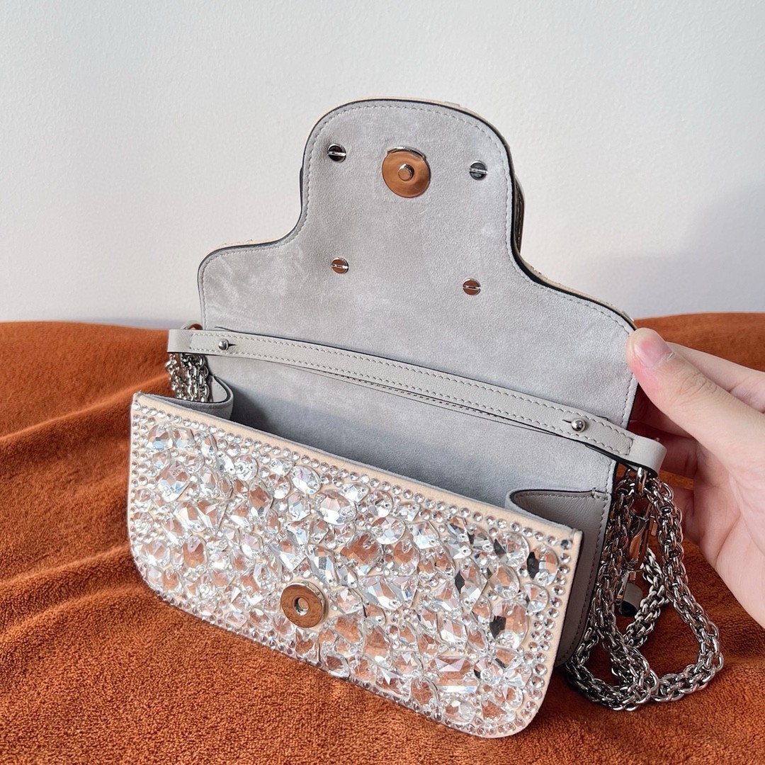 Va1e*ntin0 small loco shoulder bag with silver crystals