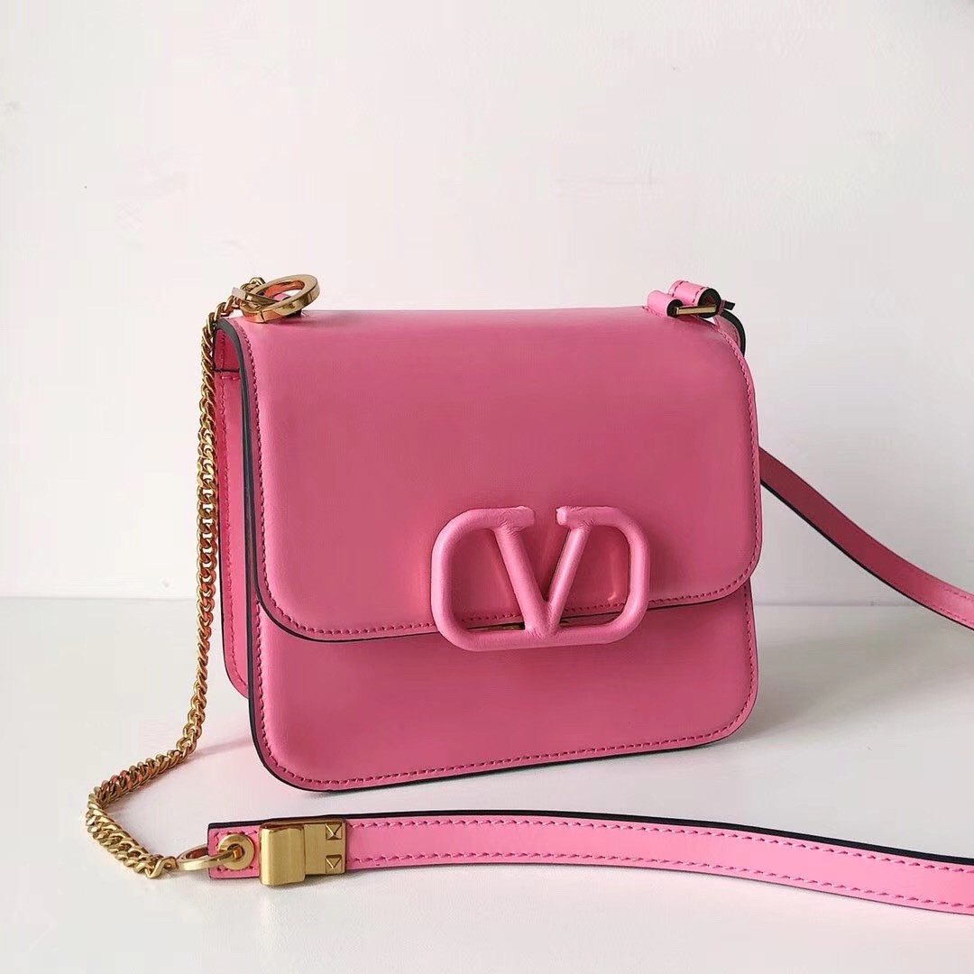 Va1e*ntin0 small vsling shoulder bag in macaron calfskin
