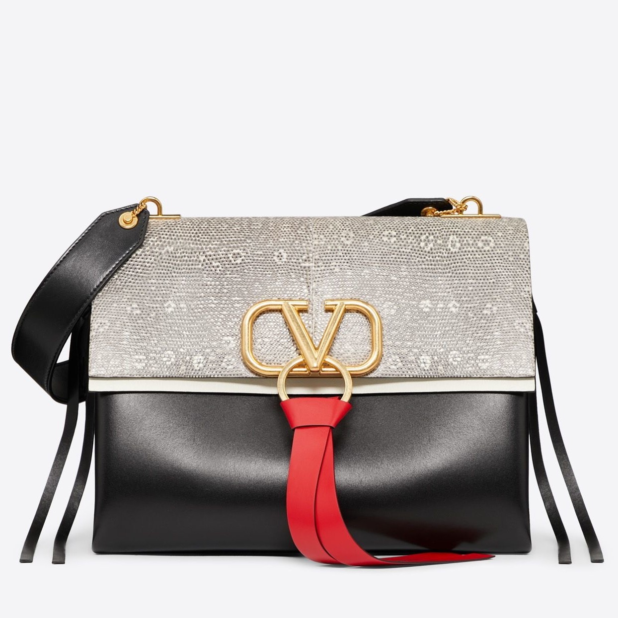 Va1e*ntin0 garavani medium vring lizard shoulder bag