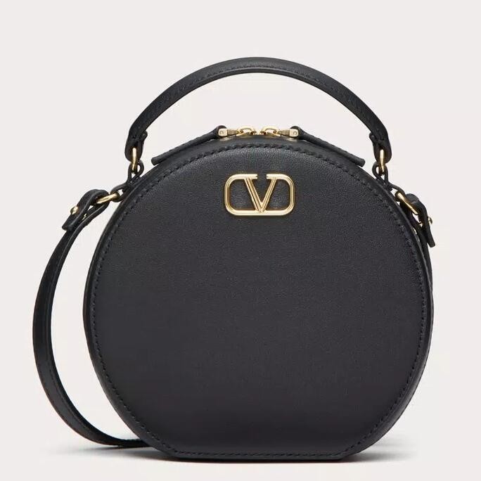 Va1e*ntin0 vlogo signature mini bag in black calfskin