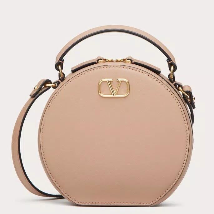 Va1e*ntin0 vlogo signature mini bag in beige calfskin