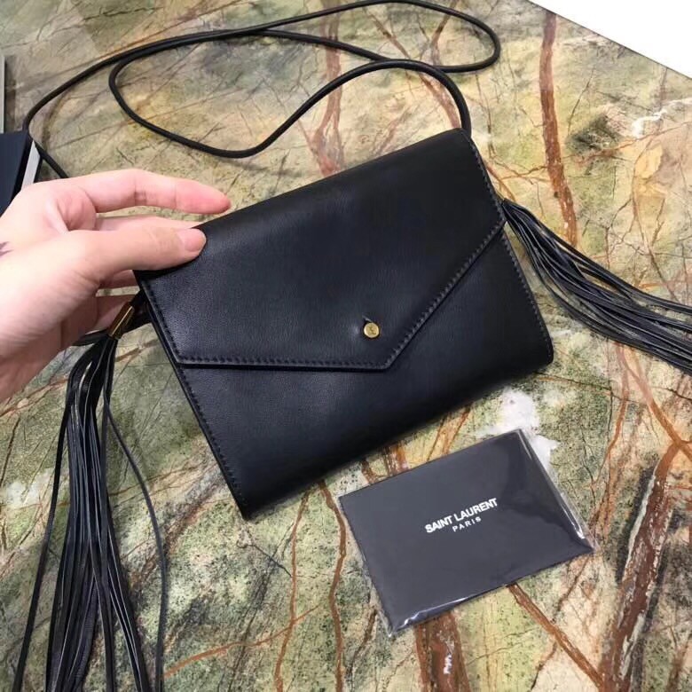 Sa**t Lau*nt black envelope belt bag