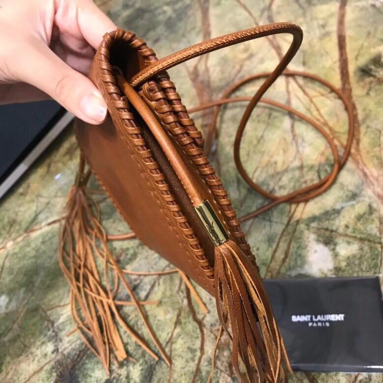 Sa**t Lau*nt brown envelope belt bag