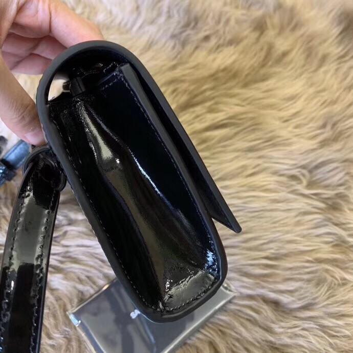 Sa**t Lau*nt black patent kate belt bag