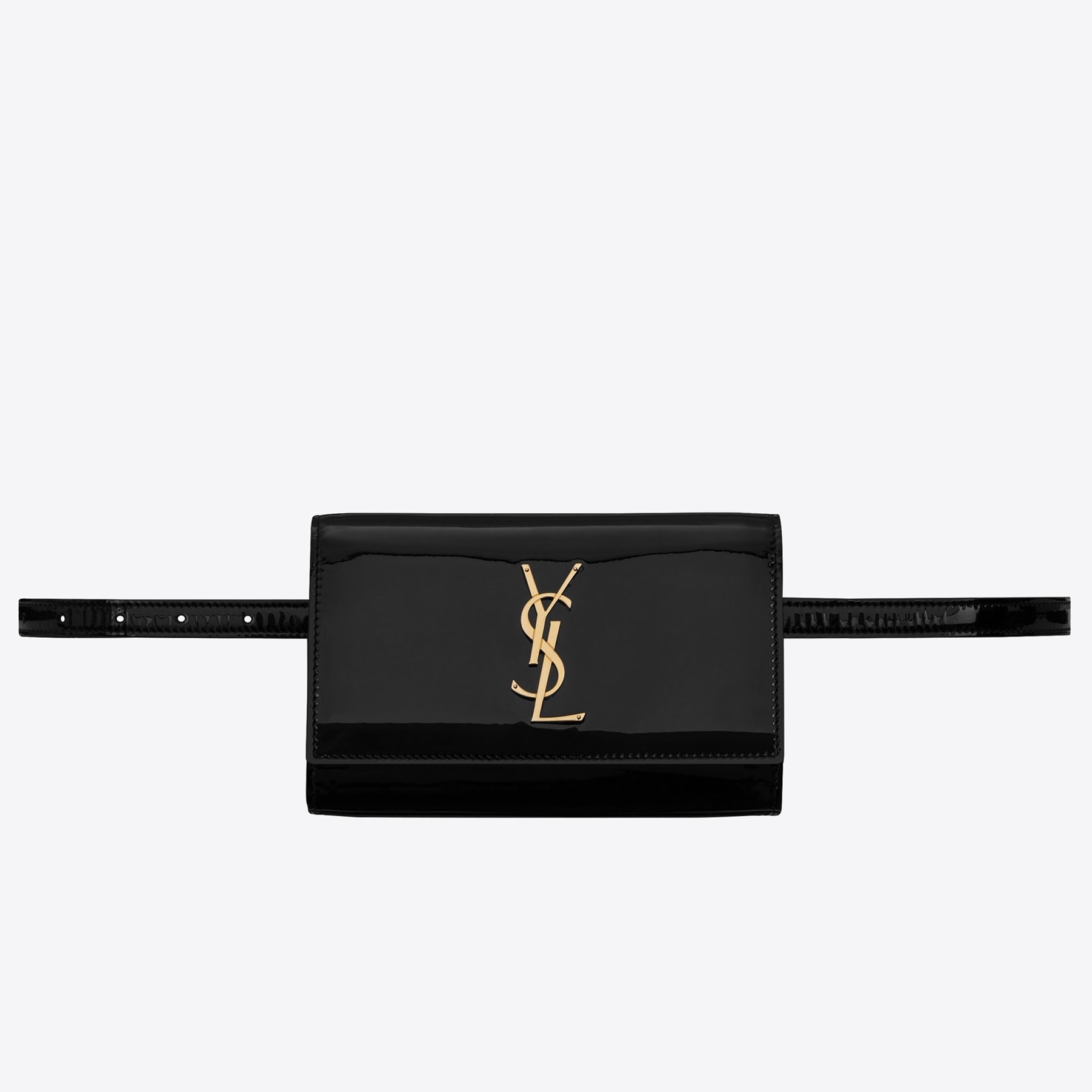 Sa**t Lau*nt black patent kate belt bag