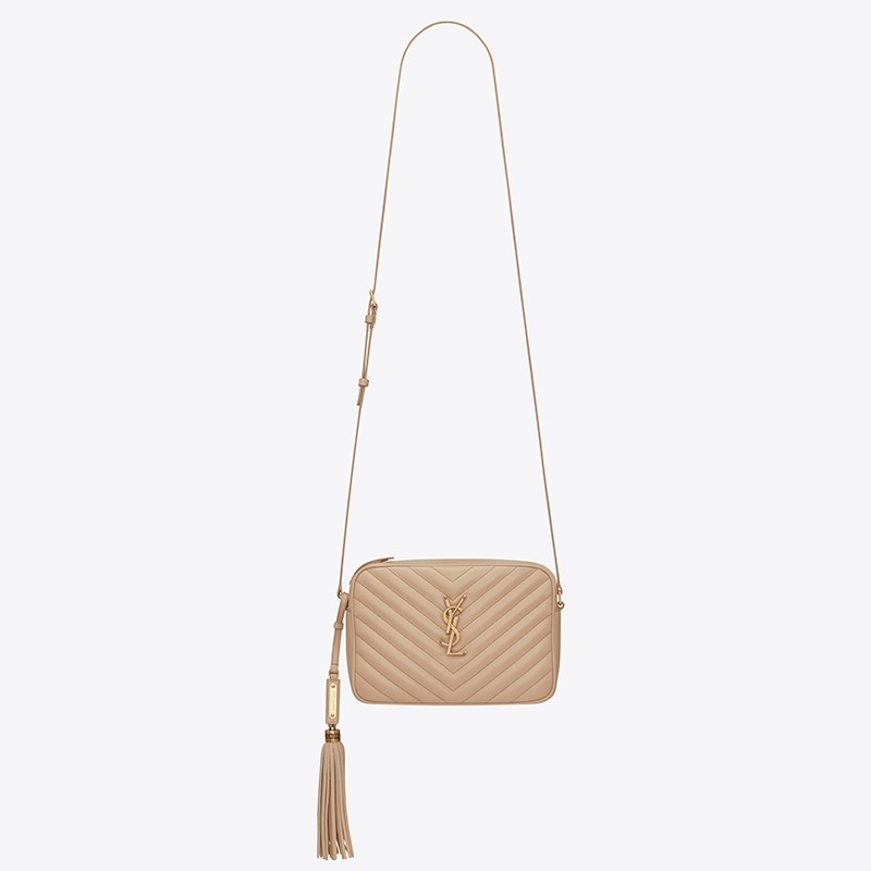 Sa**t Lau*nt lou camera bag in light pink leather