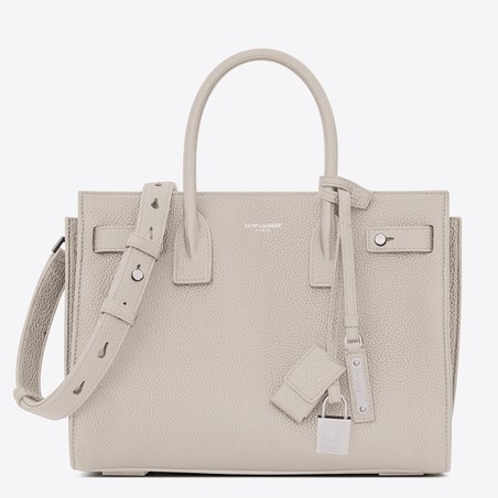 Sa**t Lau*nt baby sac de jour souple bag in white grained leather