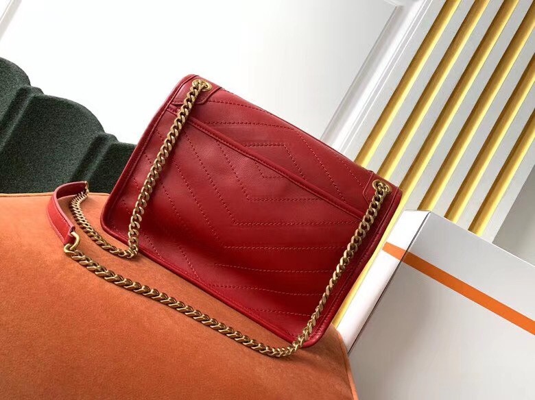 Sa**t Lau*nt niki medium bag in red lambskin