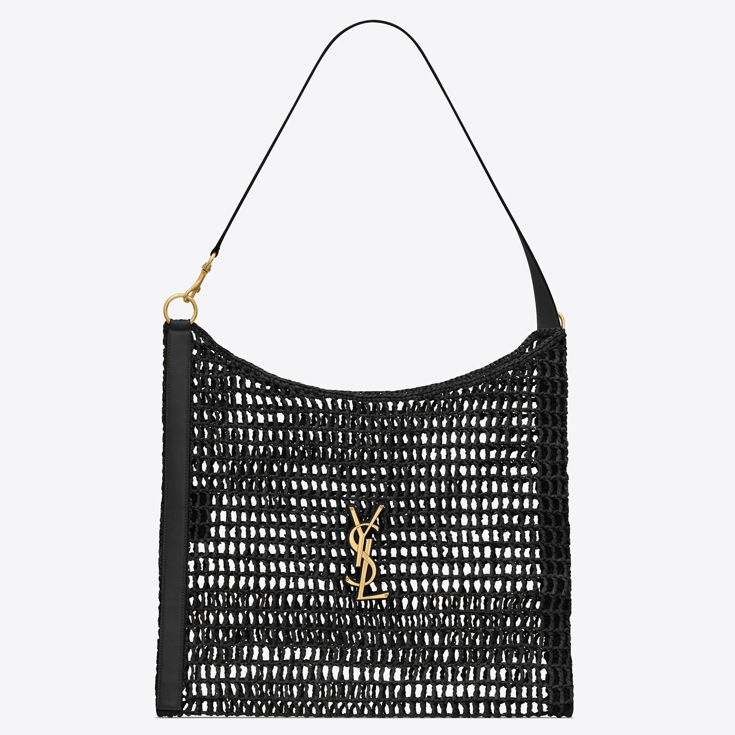Sa**t Lau*nt oxalis shoulder bag in black raffia
