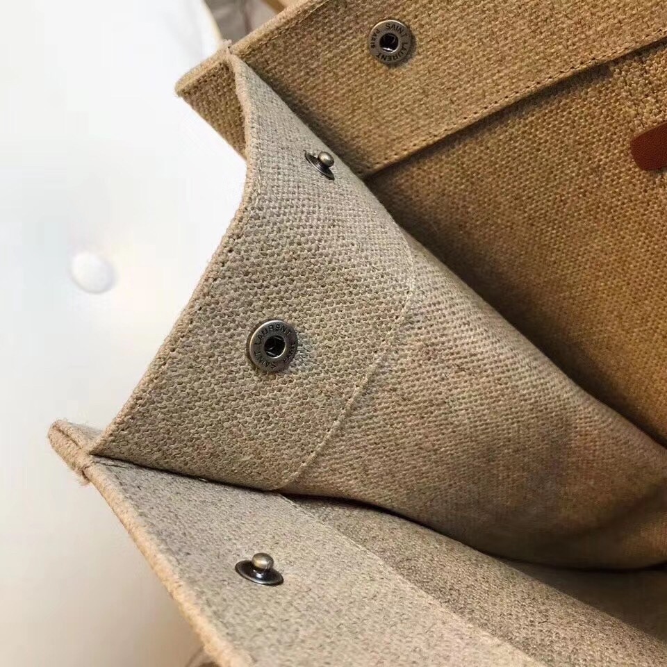 Sa**t Lau*nt rive gauche tote bag with tan handle